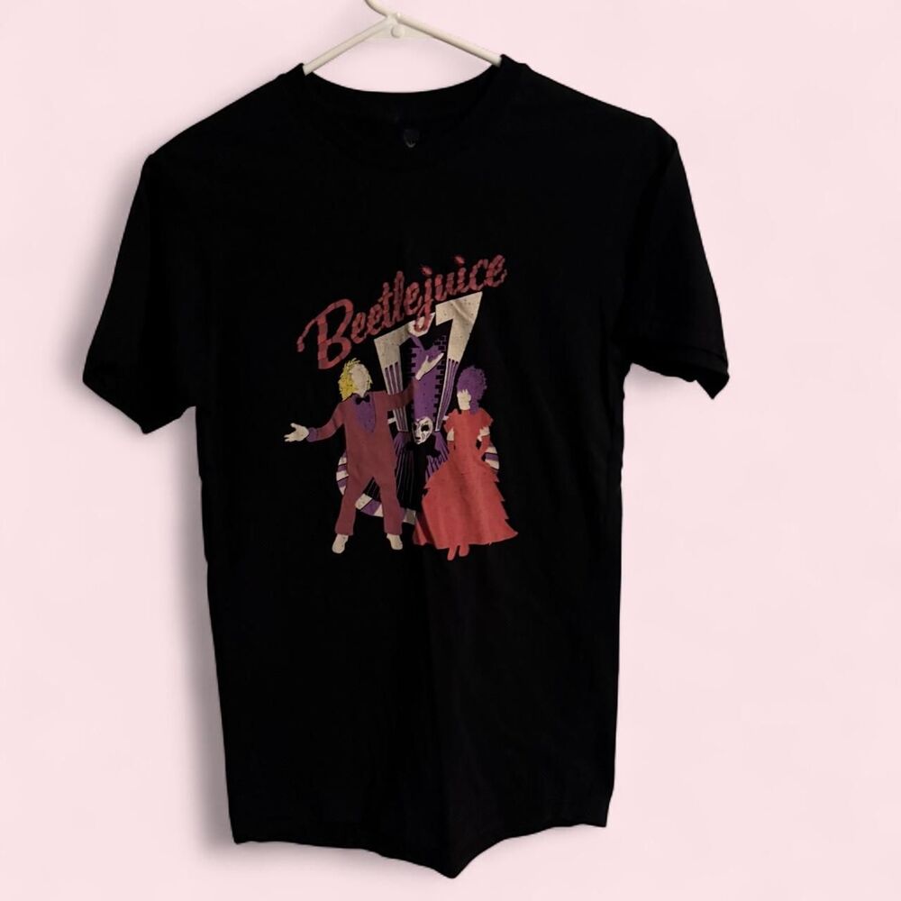 WARNER BROS. T-shirt Unisex S Black Beetlejuice Lydia Wedding Costume Studio